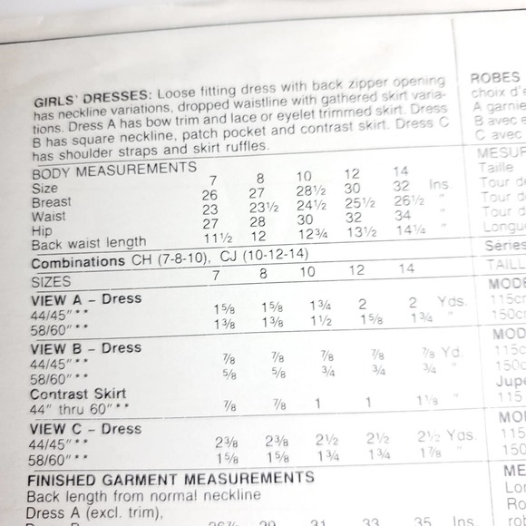 Vintage | Girls Dress Sewing Pattern - Picture 3 of 5